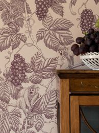 Wallpaper Grape Thief crimson violet 