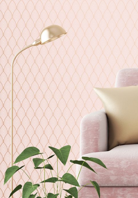 Material Wallpaper Soana pale pink Room View