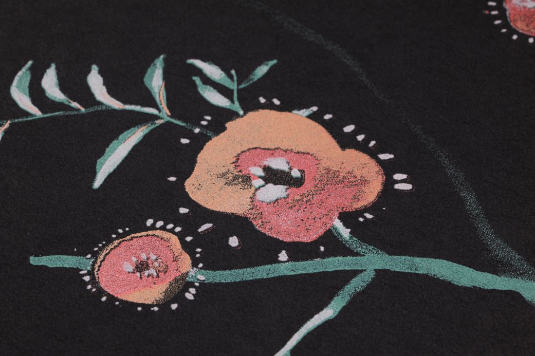 Papel pintado botánico Papel pintado Claudette negro Ver detalle