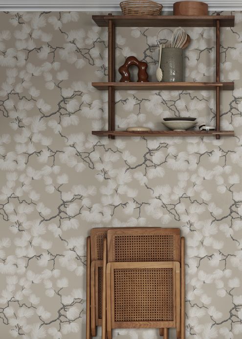Japanese Wallpaper Wallpaper Pine eggshell Room View
