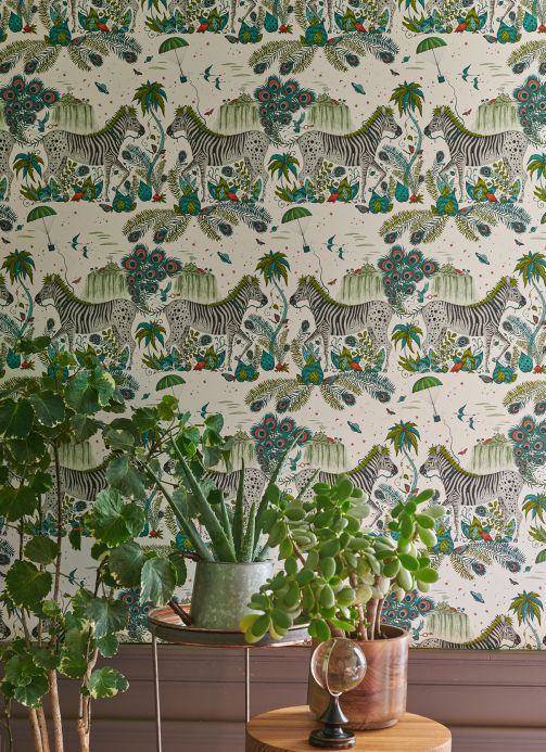 Animal Wallpaper Wallpaper Lost World fern green Room View