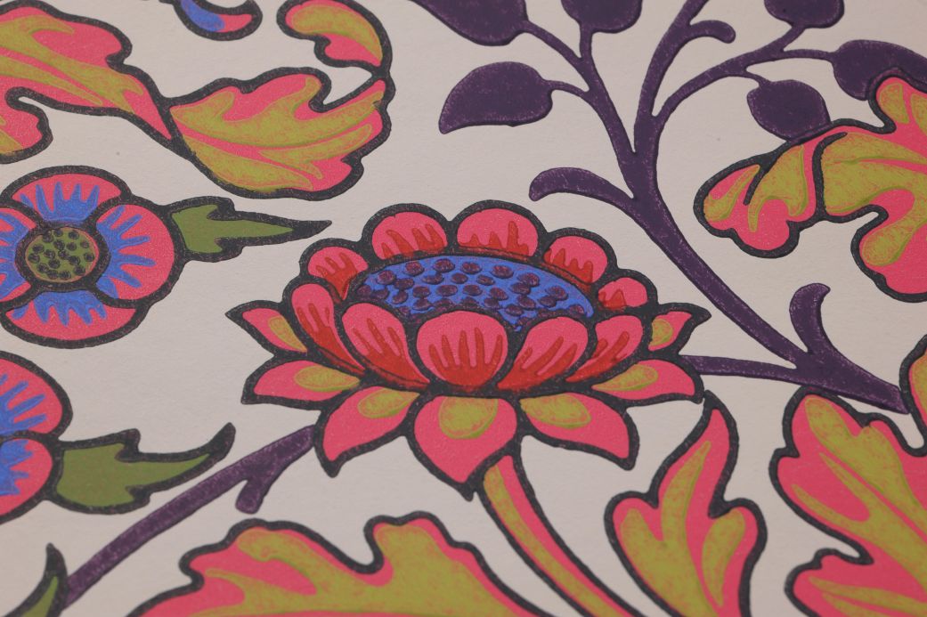 William Morris Tapeten Tapete Hyacinth Gelborange Detailansicht