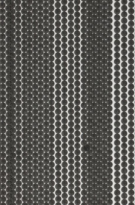 Archiv Wallpaper Dots and Stripes black grey A4 Detail