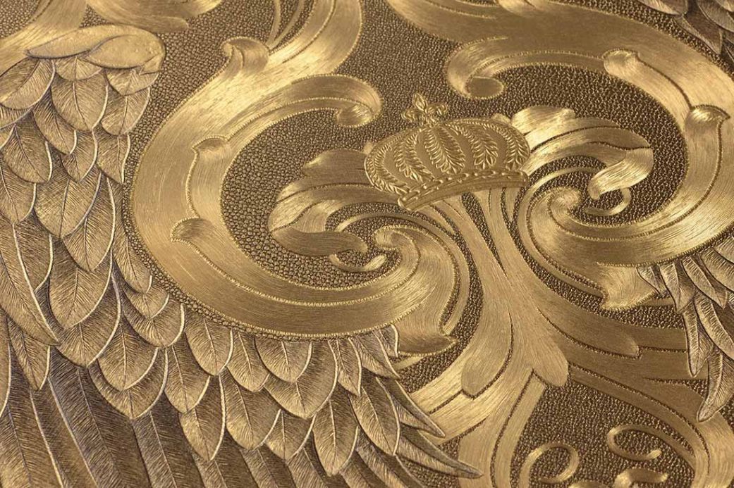 Papel de parede vinílico Papel de parede Morrigan ouro Ver detalhe