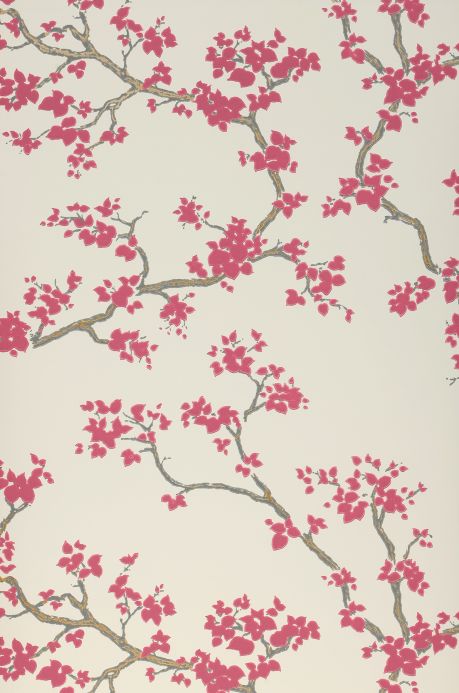 Archiv Papel pintado Sakura violeta burdeos Ancho rollo