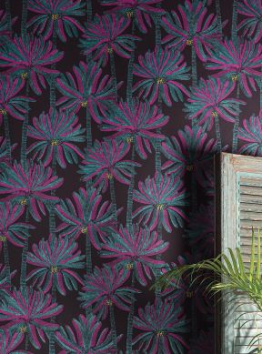 Wallpaper Palm Springs violet Raumansicht