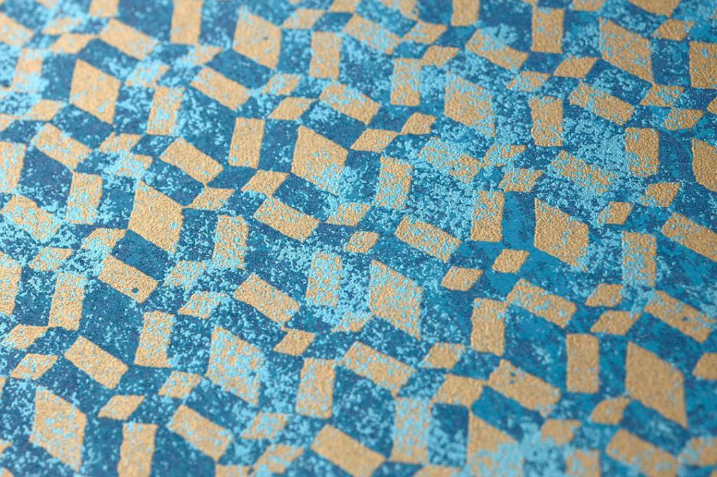 Archiv Tapete Zopara Pastellblau Detailansicht