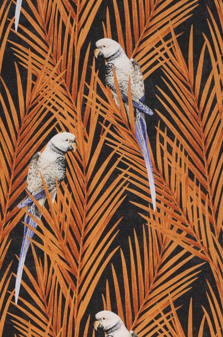 Bird Wallpaper Wallpaper Talamanca orange brown Roll Width