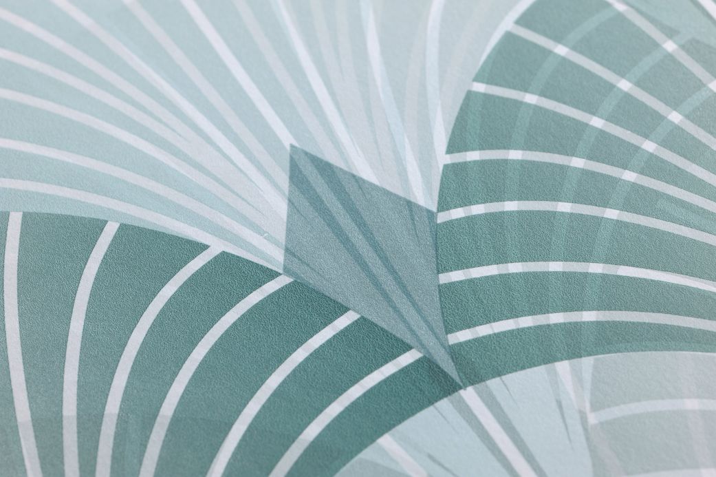 Papier peint moderne Papier peint Sabia turquoise menthe Vue détail