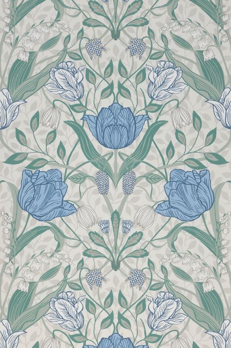 Art Nouveau Wallpaper Wallpaper Anita mint turquoise Roll Width