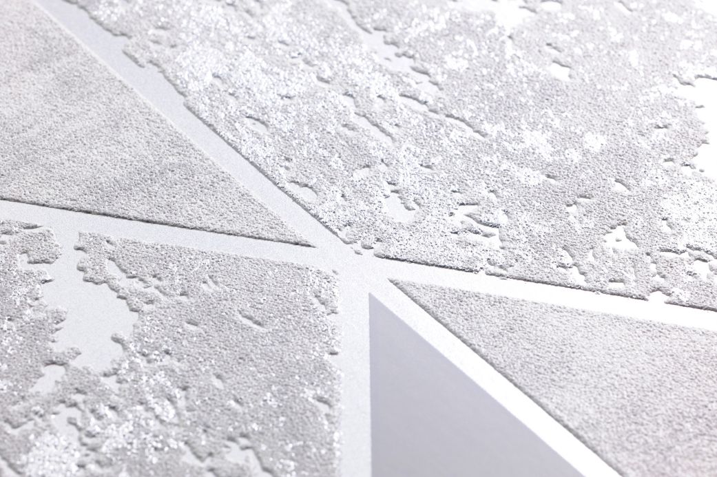 Archiv Wallpaper Lasmo white aluminium Detail View