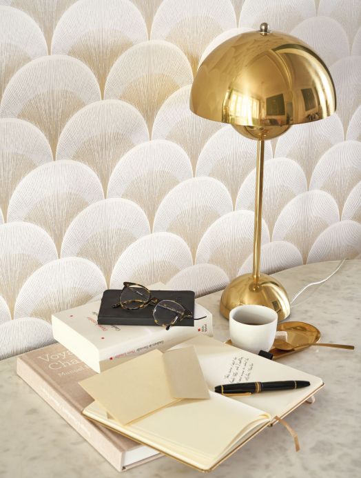 Art Deco Wallpaper Wallpaper Imperia white Room View