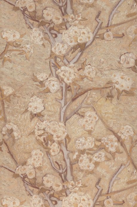 Papier peint avec des motifs de Van Gogh Papier peint VanGogh Wilderness brun beige clair Largeur de lé