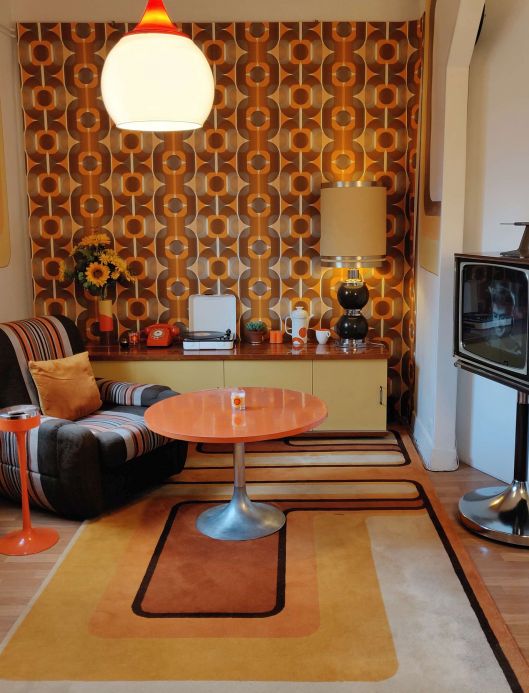 Non-woven Wallpaper Wallpaper Sinon orange Room View