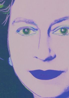 Andy Warhol - Queen Hellgelbgrün Muster