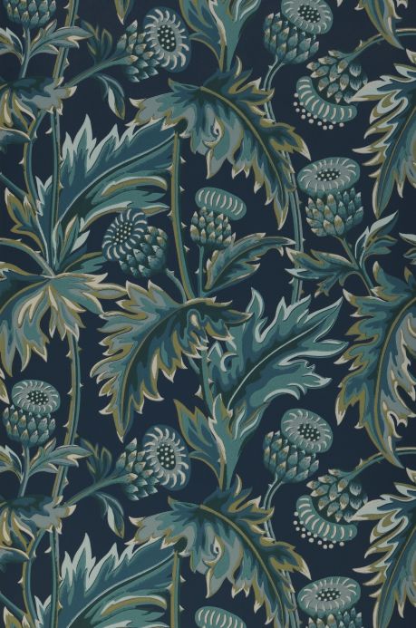Floral Wallpaper Wallpaper Charleston mint turquoise Roll Width
