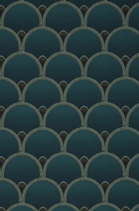 Geometric Wallpaper Wallpaper Moxie blue green A4 Detail