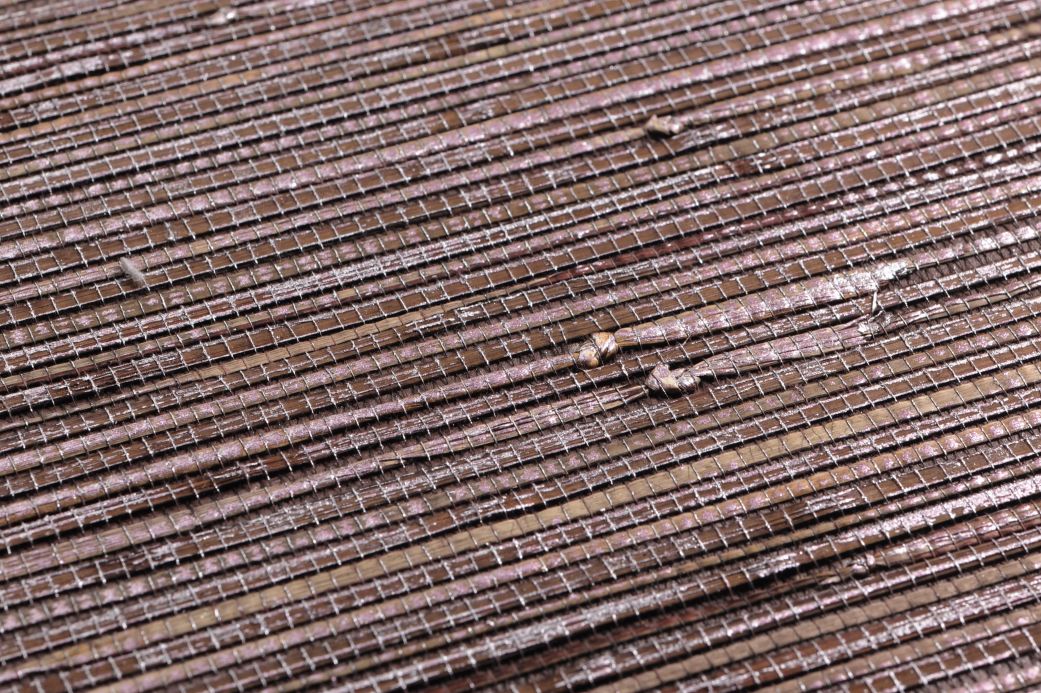 Orientalische Tapeten Tapete Grass on Roll 07 Grauviolett Detailansicht