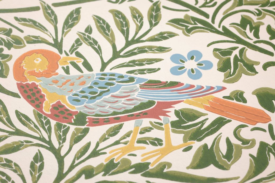 Papier peint de William Morris Papier peint Morris Birds blanc crème Vue détail