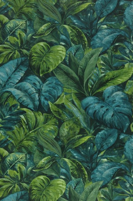 Papel pintado selva tropical Papel pintado Hirondelle tonos de verde Ancho rollo