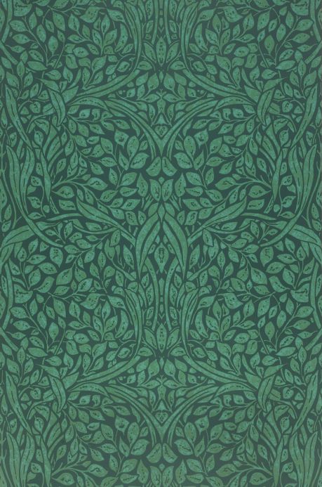 Papel de parede Art Nouveau Papel de parede Cortona verde samambaia Largura do rolo