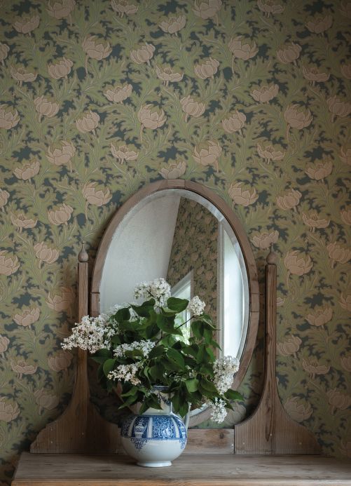 Beige Wallpaper Wallpaper Selma pastel rose Room View