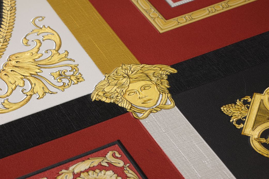 Carta da parati Versace Carta da parati Minerva rosso Visuale dettaglio