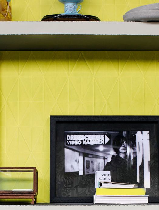 Archiv Carta da parati Origami giallo verdastro Visuale camera