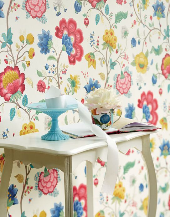 Country style Wallpaper Wallpaper Belisama cream white Room View
