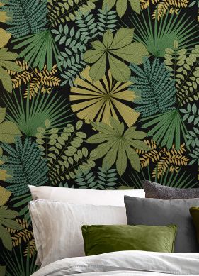 Wallpaper Empuria shades of green Raumansicht
