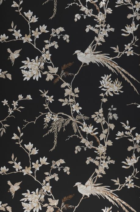 Oriental Wallpaper Wallpaper Coringa black Bahnbreite