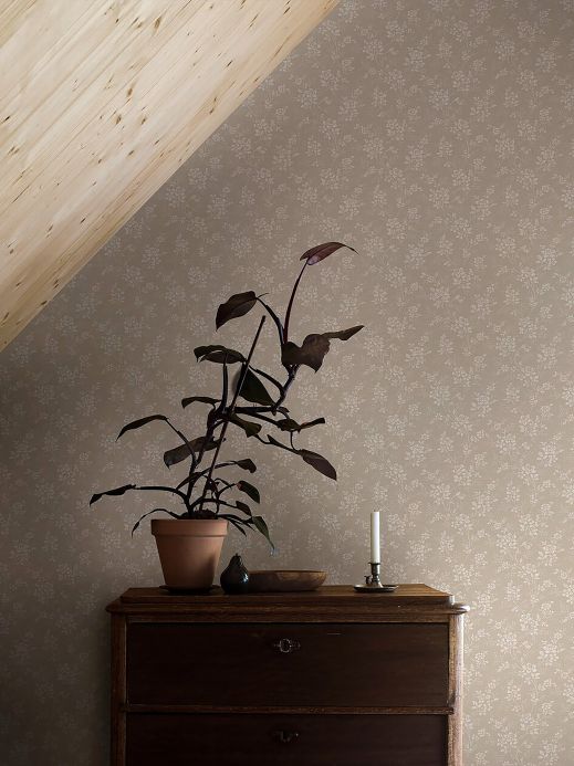 Colours Wallpaper Patricia light beige grey Room View
