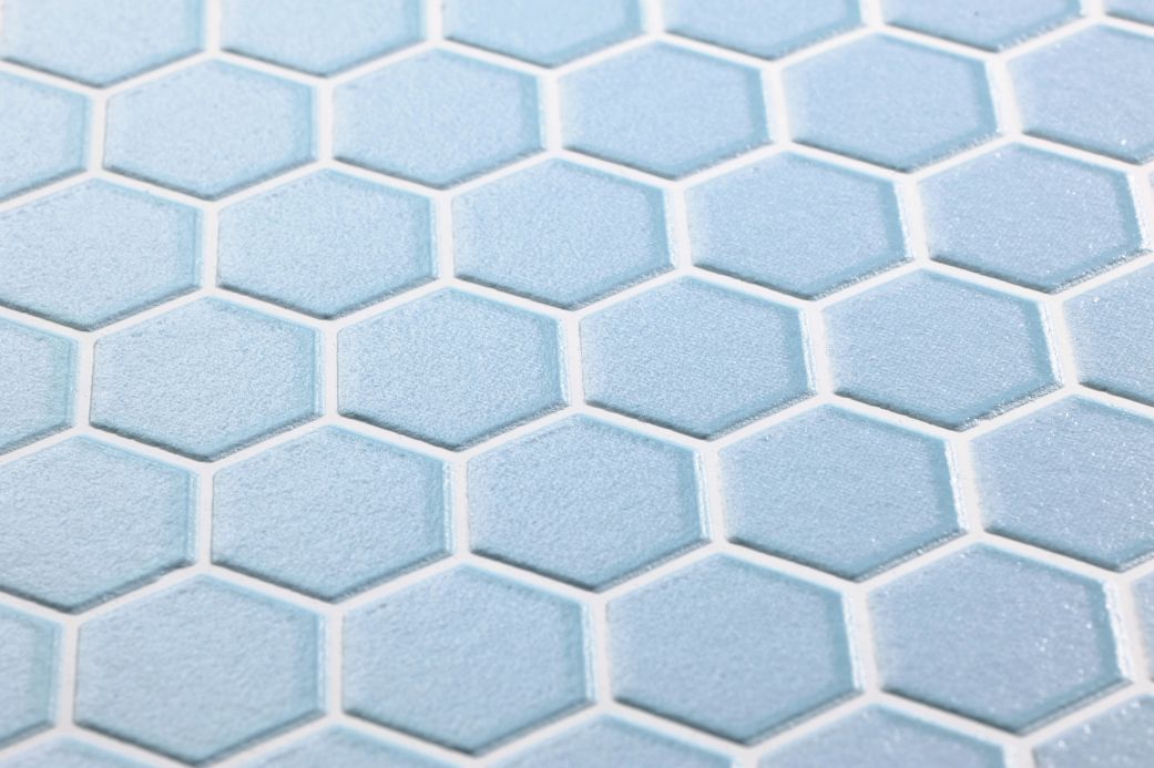 Bathroom Wallpaper Wallpaper Bogo pastel turquoise Detail View