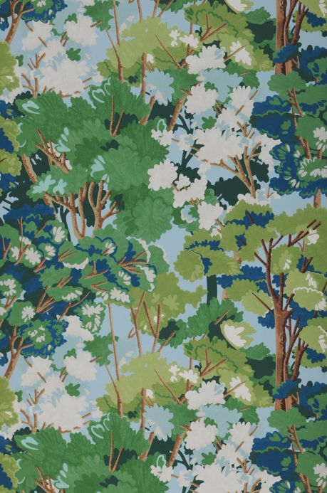 Papel pintado botánico Papel pintado Hardwood Forest verde claro Ancho rollo