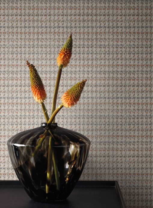 Textile Wallpaper Wallpaper Pepita Style orange Room View