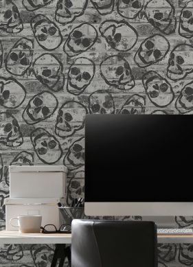 Wallpaper Diabolo grey Raumansicht
