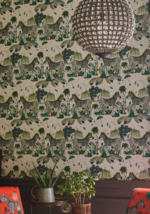 Animal Wallpaper Wallpaper Lost World fern green Room View