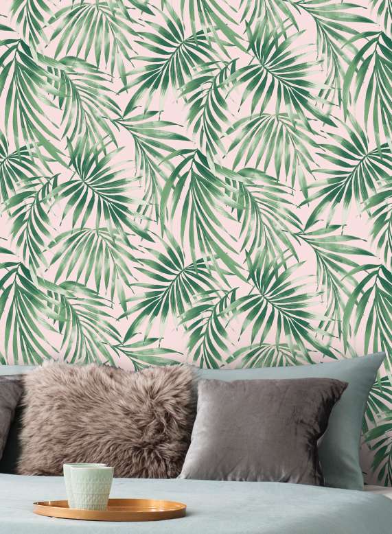 Wallpaper Zohra shades of green | Wallpaper from the 70s