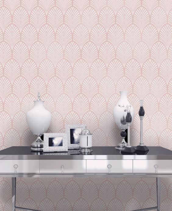 Archiv Wallpaper Lyria pale pink shimmer Room View