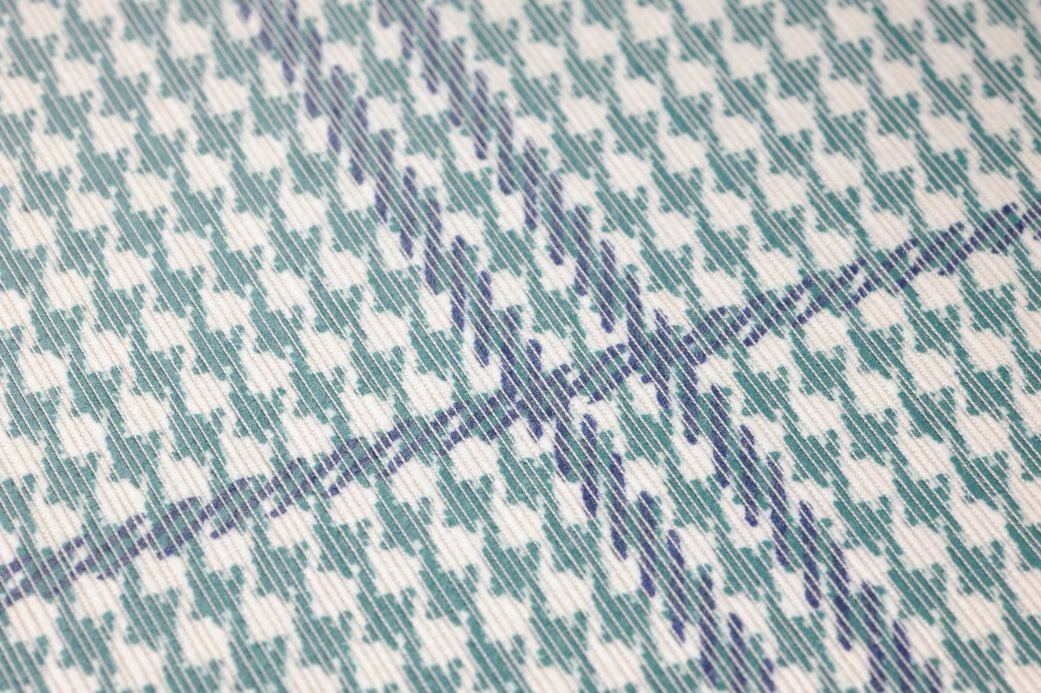 Textile Wallpaper Wallpaper Glencheck pine green Detail View