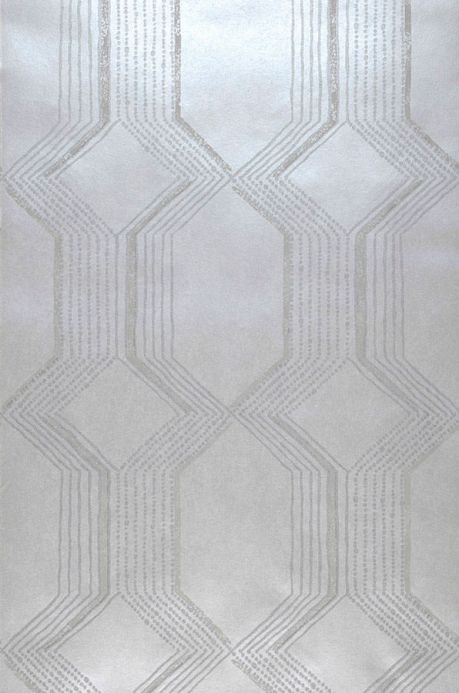 Papel de parede pérolas de vidro Papel de parede Xander aluminio branco Largura do rolo