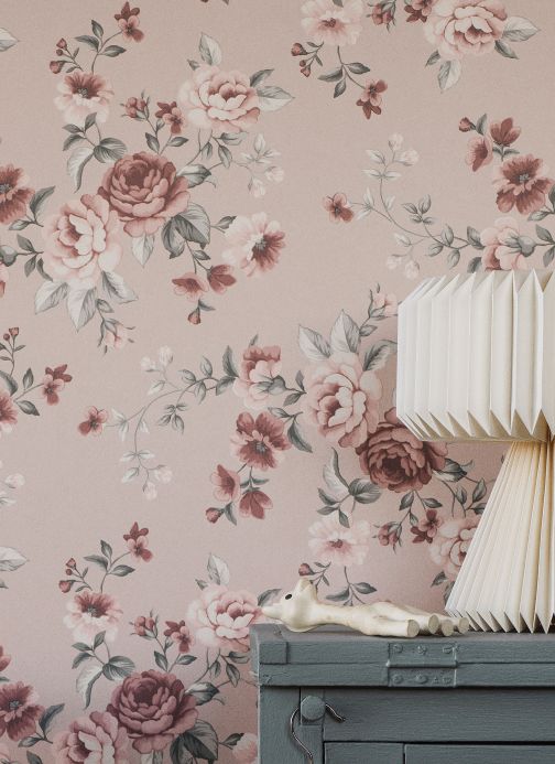 Floral Wallpaper Wallpaper Gunilla pale pink Room View