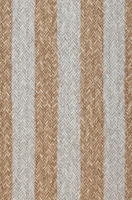 Archiv Wallpaper Rattan Striped brown beige Roll Width