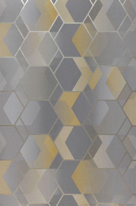Papel de parede geométrico Papel de parede Opalino amarelo claro Largura do rolo