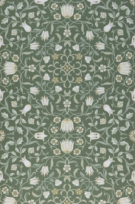 William Morris Wallpaper Wallpaper Aleen green grey Roll Width