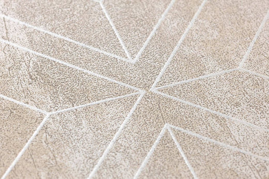 Geometric Wallpaper Wallpaper Malekid light beige Detail View