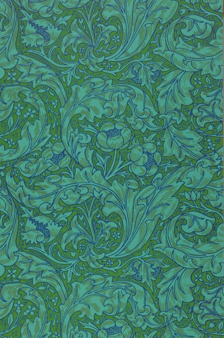 Papel de parede William Morris Papel de parede Sutton verde pastel Largura do rolo
