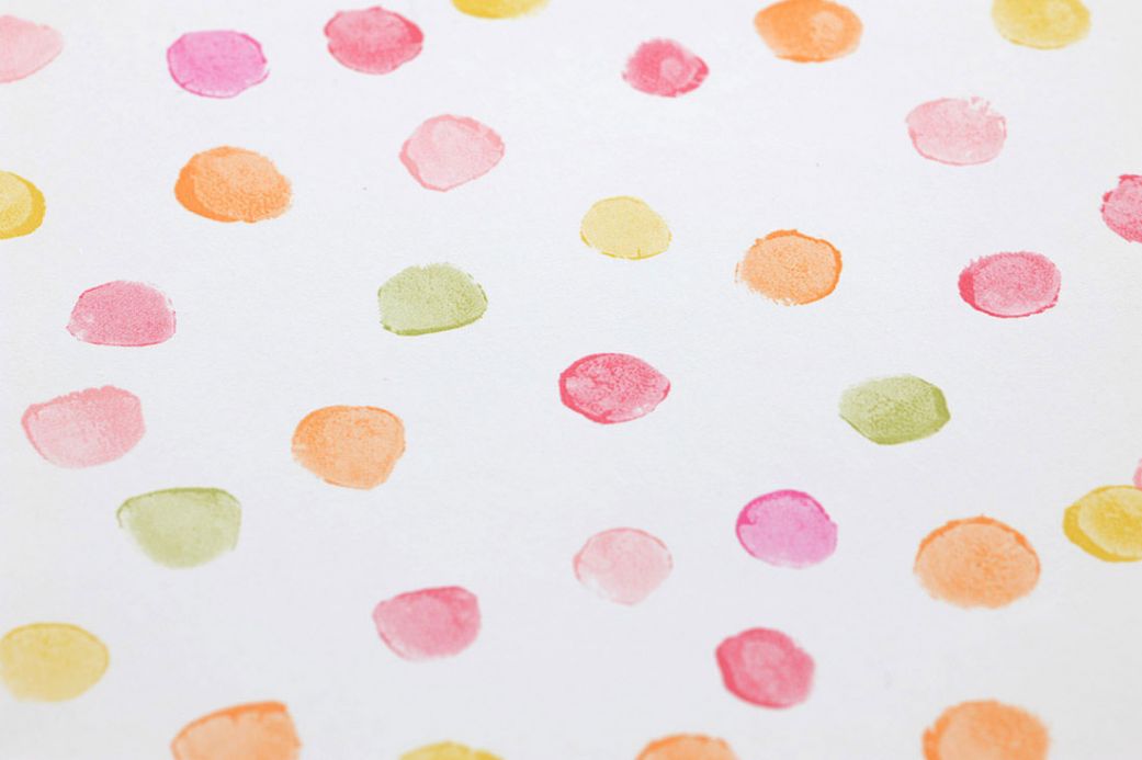 Papier peint moderne Papier peint Uncountable Dots rouge Vue détail