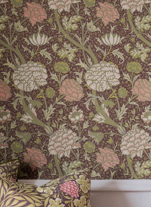 William Morris Wallpaper Wallpaper Grunja brown Room View