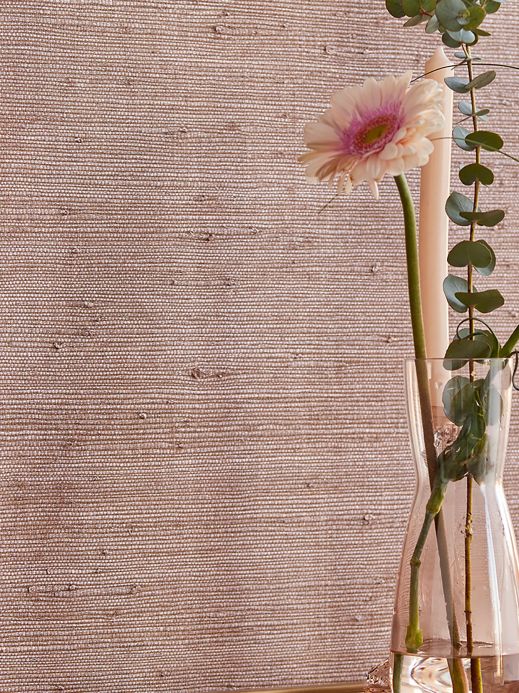Natural Wallpaper Wallpaper Grass on Roll 11 rosewood shimmer Room View